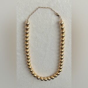 Veronese 925 Gold Vermeil Beaded Necklace, Italy